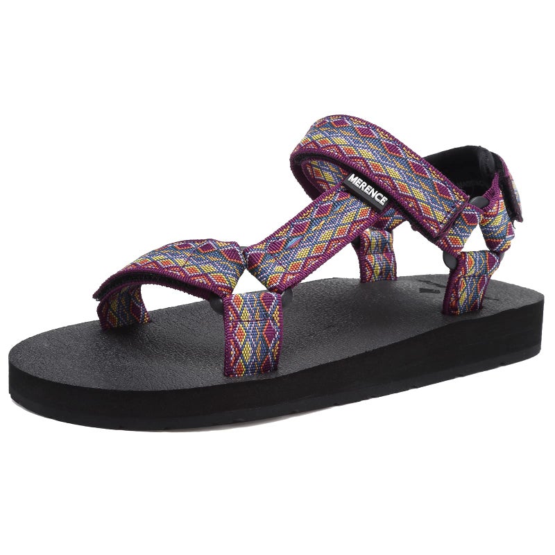 CIOR Women's Sport Sandals Hiking Sandals with Arch Support Yoga Mat Insole Outdoor Light Weight Water Shoes-U119SLX022-Purple-40 - Image 1